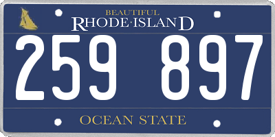 RI license plate 259897