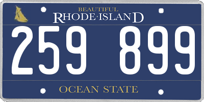 RI license plate 259899