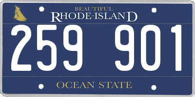 RI license plate 259901