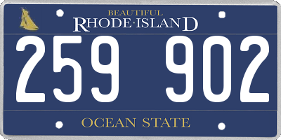 RI license plate 259902