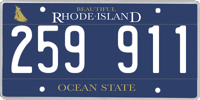 RI license plate 259911
