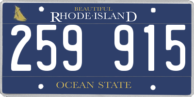 RI license plate 259915