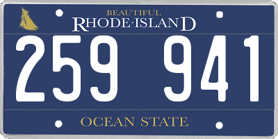 RI license plate 259941