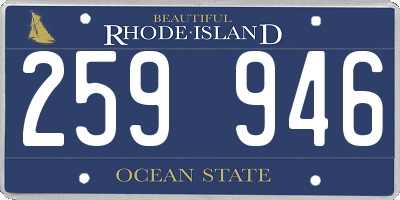 RI license plate 259946