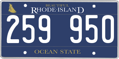 RI license plate 259950
