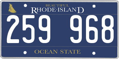 RI license plate 259968