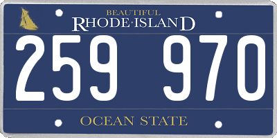 RI license plate 259970