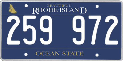 RI license plate 259972