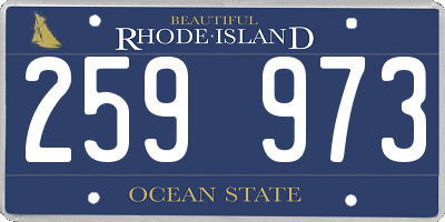 RI license plate 259973