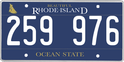 RI license plate 259976