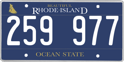 RI license plate 259977