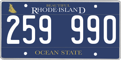 RI license plate 259990