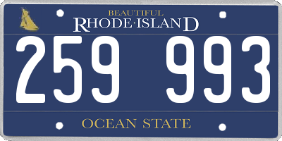 RI license plate 259993
