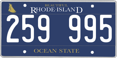 RI license plate 259995