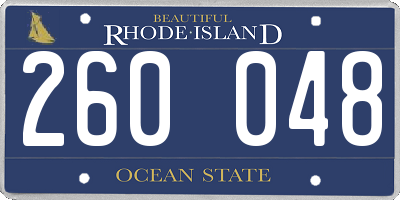RI license plate 260048