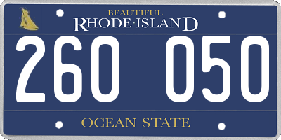 RI license plate 260050