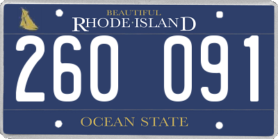 RI license plate 260091