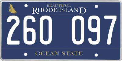 RI license plate 260097