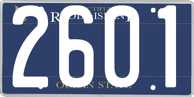 RI license plate 2601