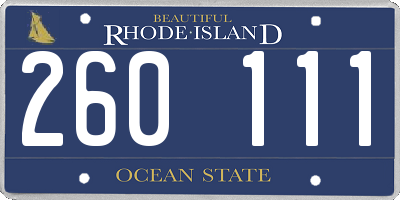 RI license plate 260111