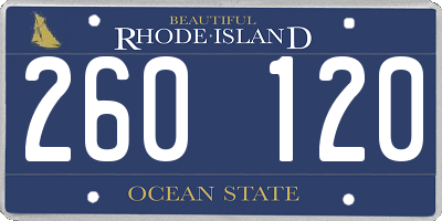 RI license plate 260120