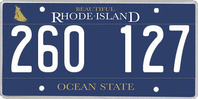 RI license plate 260127