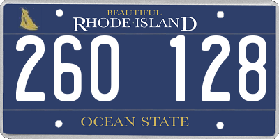 RI license plate 260128