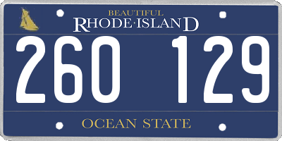 RI license plate 260129