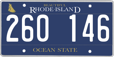 RI license plate 260146