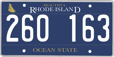 RI license plate 260163