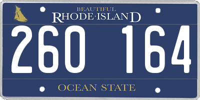 RI license plate 260164