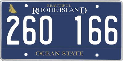 RI license plate 260166