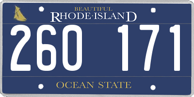 RI license plate 260171