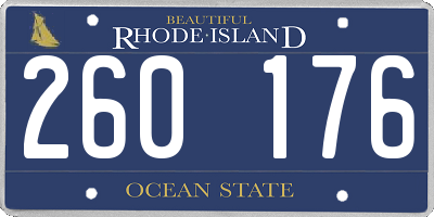 RI license plate 260176
