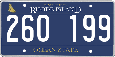RI license plate 260199
