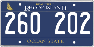 RI license plate 260202