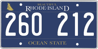 RI license plate 260212