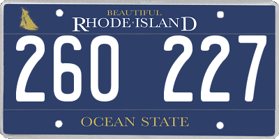 RI license plate 260227