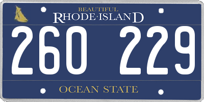 RI license plate 260229