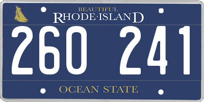 RI license plate 260241