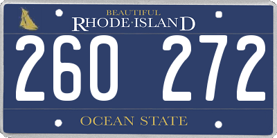 RI license plate 260272
