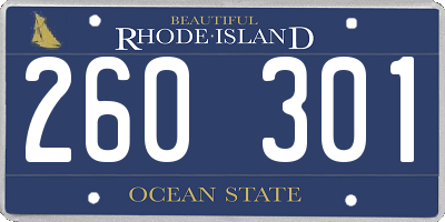 RI license plate 260301