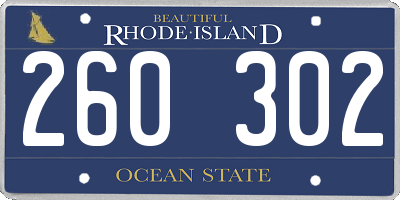 RI license plate 260302