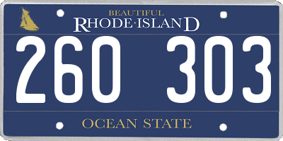 RI license plate 260303