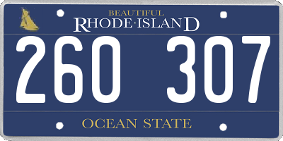 RI license plate 260307