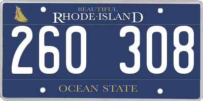 RI license plate 260308