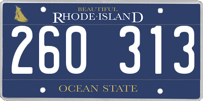 RI license plate 260313