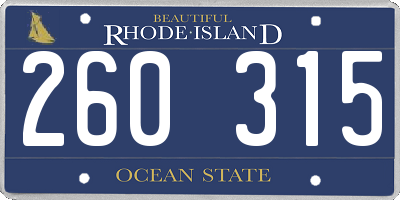 RI license plate 260315