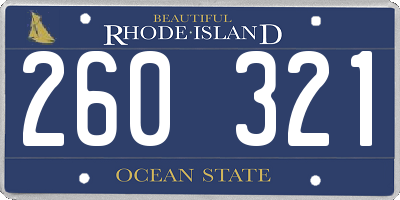 RI license plate 260321