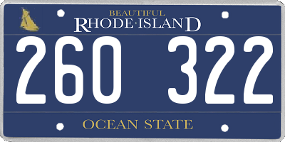 RI license plate 260322